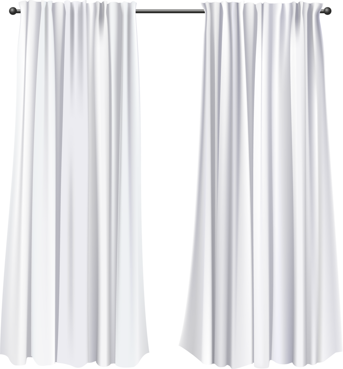 Realistic White Curtains